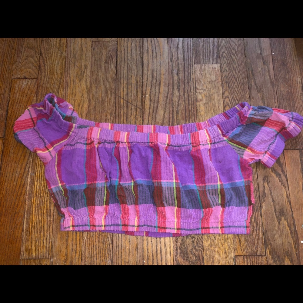 Cropped off the shoulder top